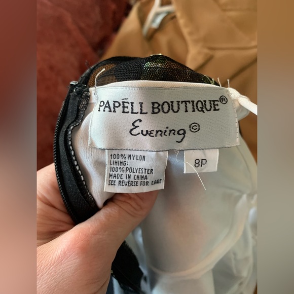 Vintage Sheer Black Gown - Picture 9 of 11